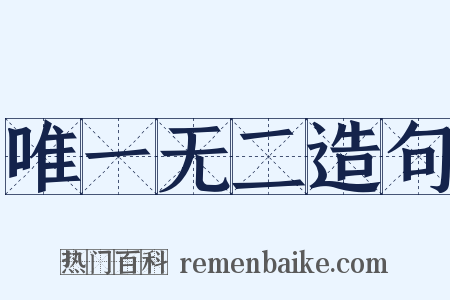 唯一无二造句是什么意思的图片